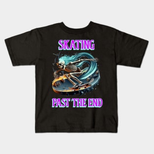 Skeleton Riding In Hell Kids T-Shirt